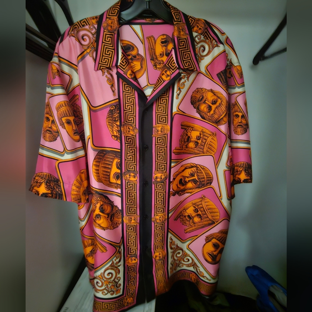 Versace Le Maschere Silk Shirt size 36